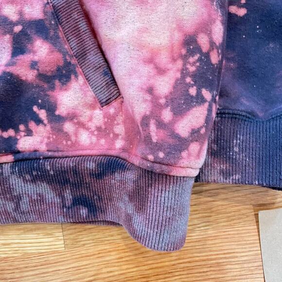 Madam P Upcycled Vintage Acid Dye Wolf celestial  Hoodie.  Sz. L #ZZ - Picture 6 of 9